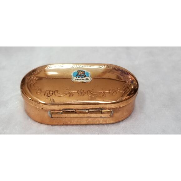 Copper colored snuff box 2 3/4 inches wide 1.1517 - Picture 7 of 8